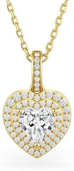 Freja – Elegante goldene Halskette mit funkeldem Herzanhänger