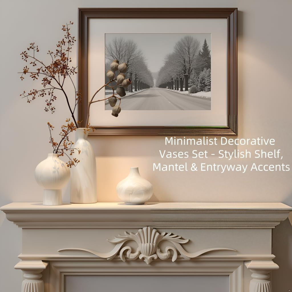 Maja – Skandinavisches Keramik-Vasen-Set in Off-White (3-teilig)