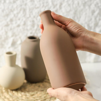 Aira – Minimalistisches Keramik-Vasen-Set in Erdtönen (3-teilig)