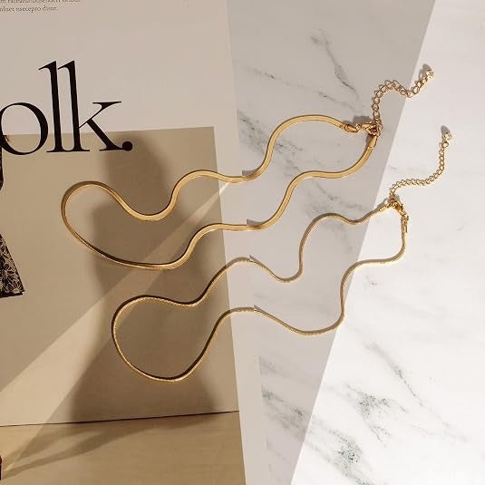 Frejel – Zweireihige Schlangenkette in Gold